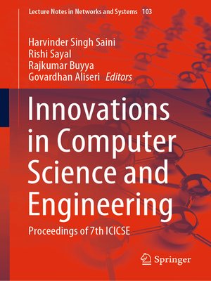 cover image of Innovations in Computer Science and Engineering
